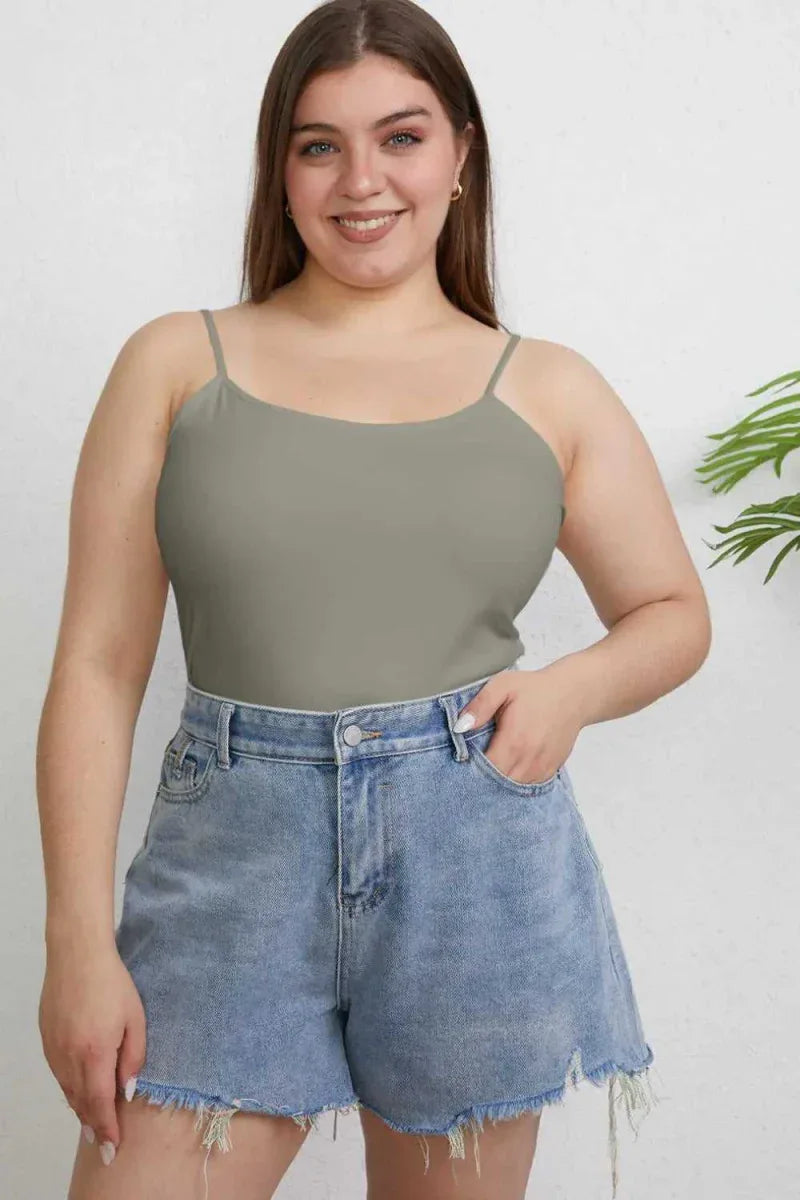 Basic Bae Full Size Round Neck Slim Cami -- 