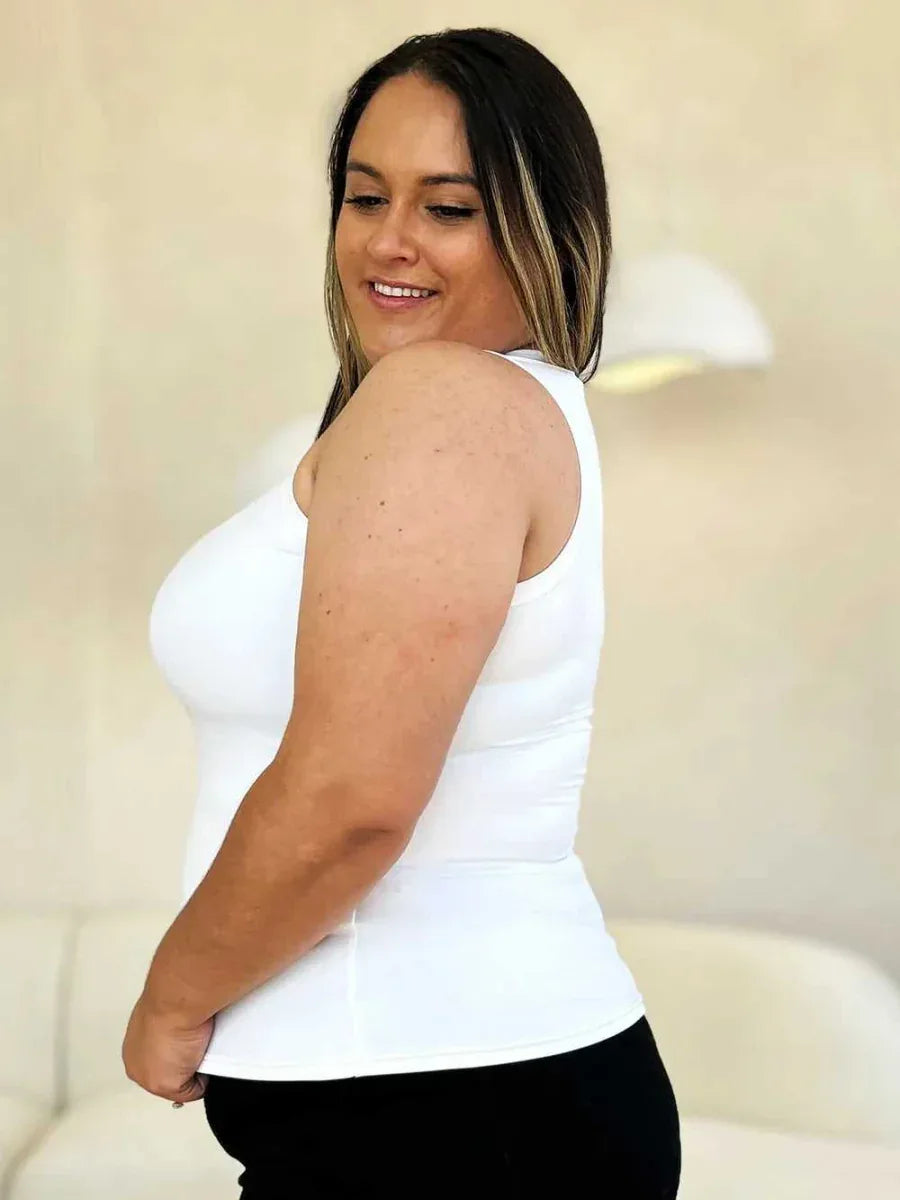 Basic Bae Full Size Round Neck Slim Tank -- 