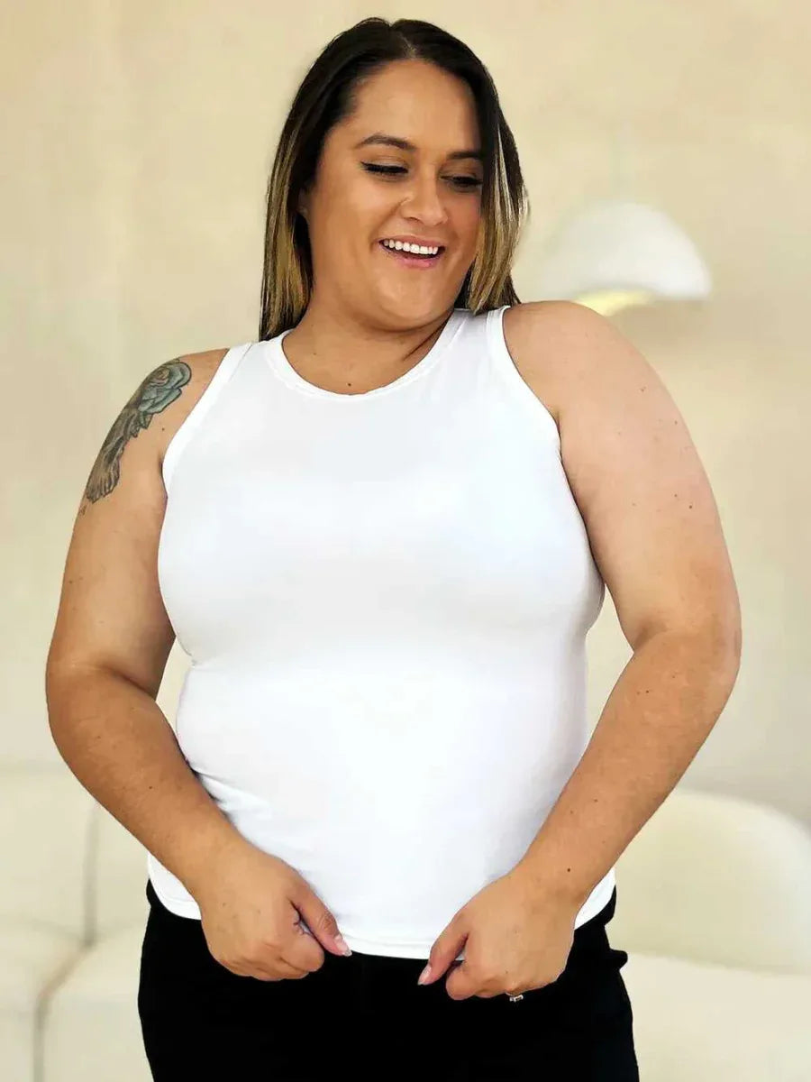 Basic Bae Full Size Round Neck Slim Tank -- 