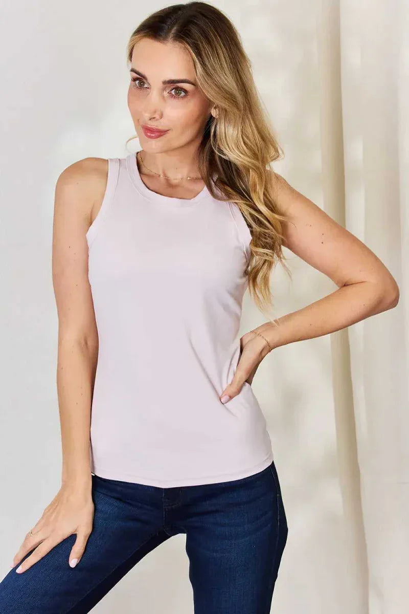 Basic Bae Full Size Round Neck Slim Tank -- 