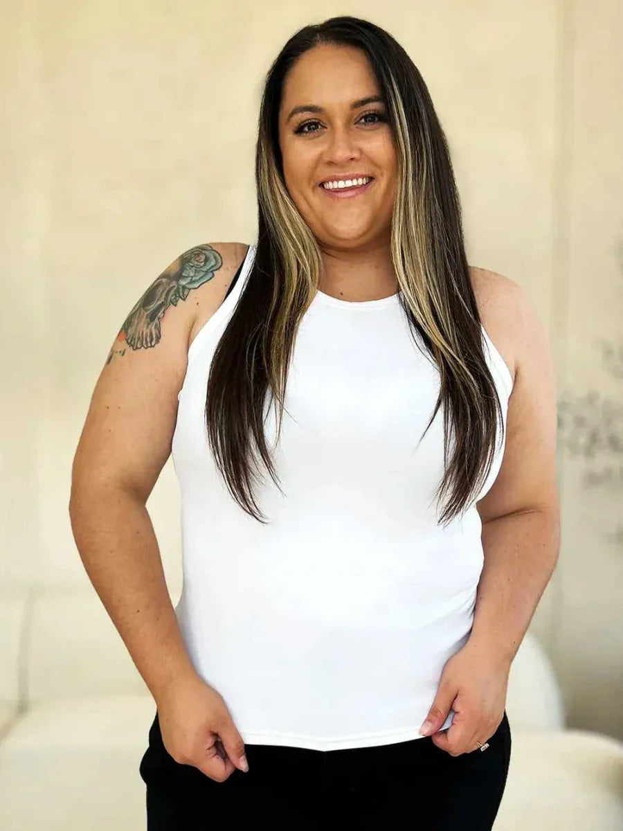 Basic Bae Full Size Round Neck Slim Tank -- 