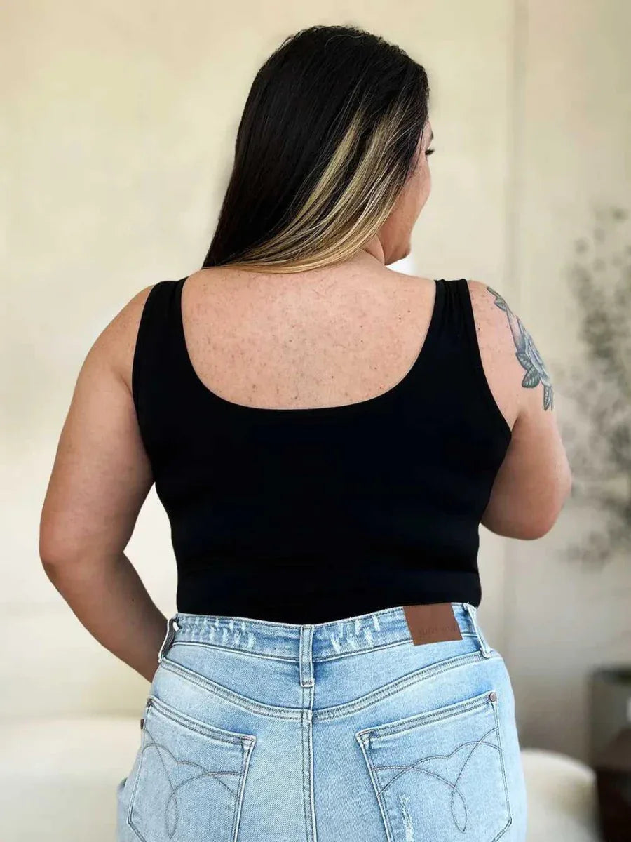 Basic Bae Full Size Square Neck Sleeveless Bodysuit -- 