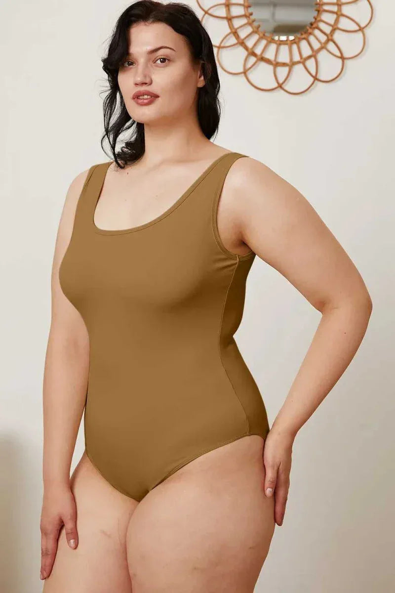 Basic Bae Full Size Square Neck Sleeveless Bodysuit -- 