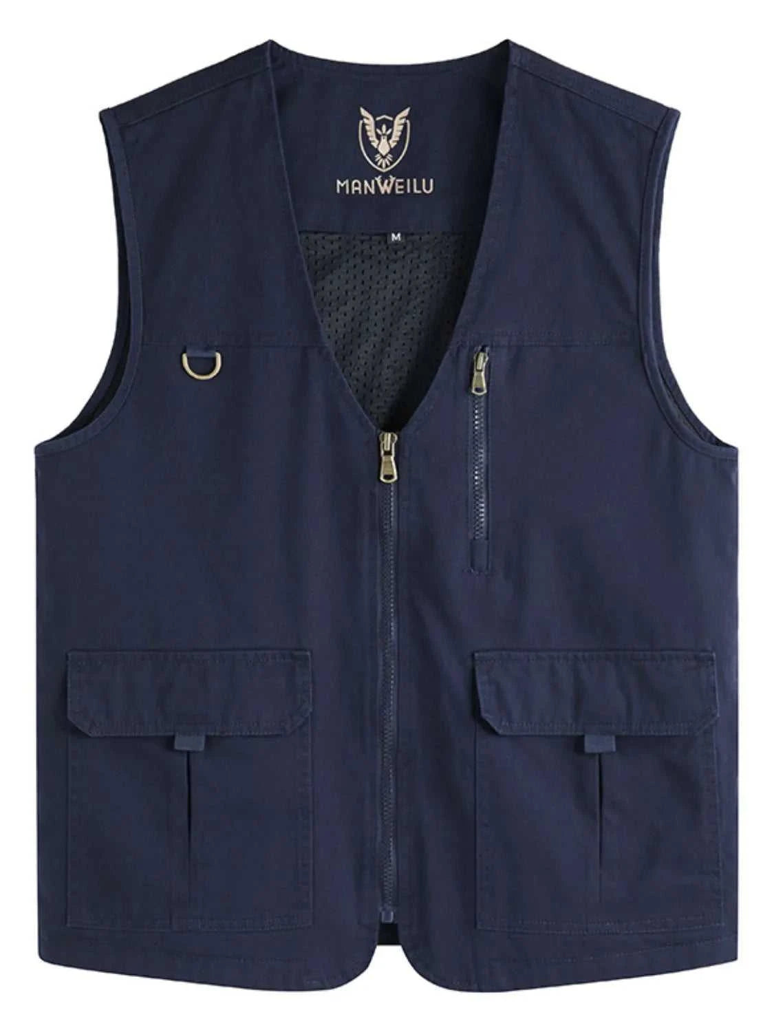 Men's Plus Size Zip Up V-Neck Vest