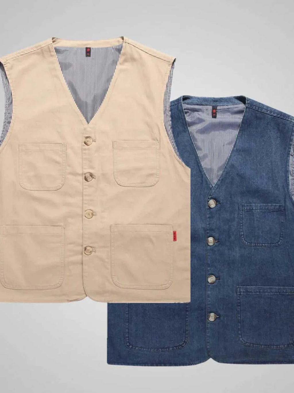 Men's Plus Size Button Up Vest