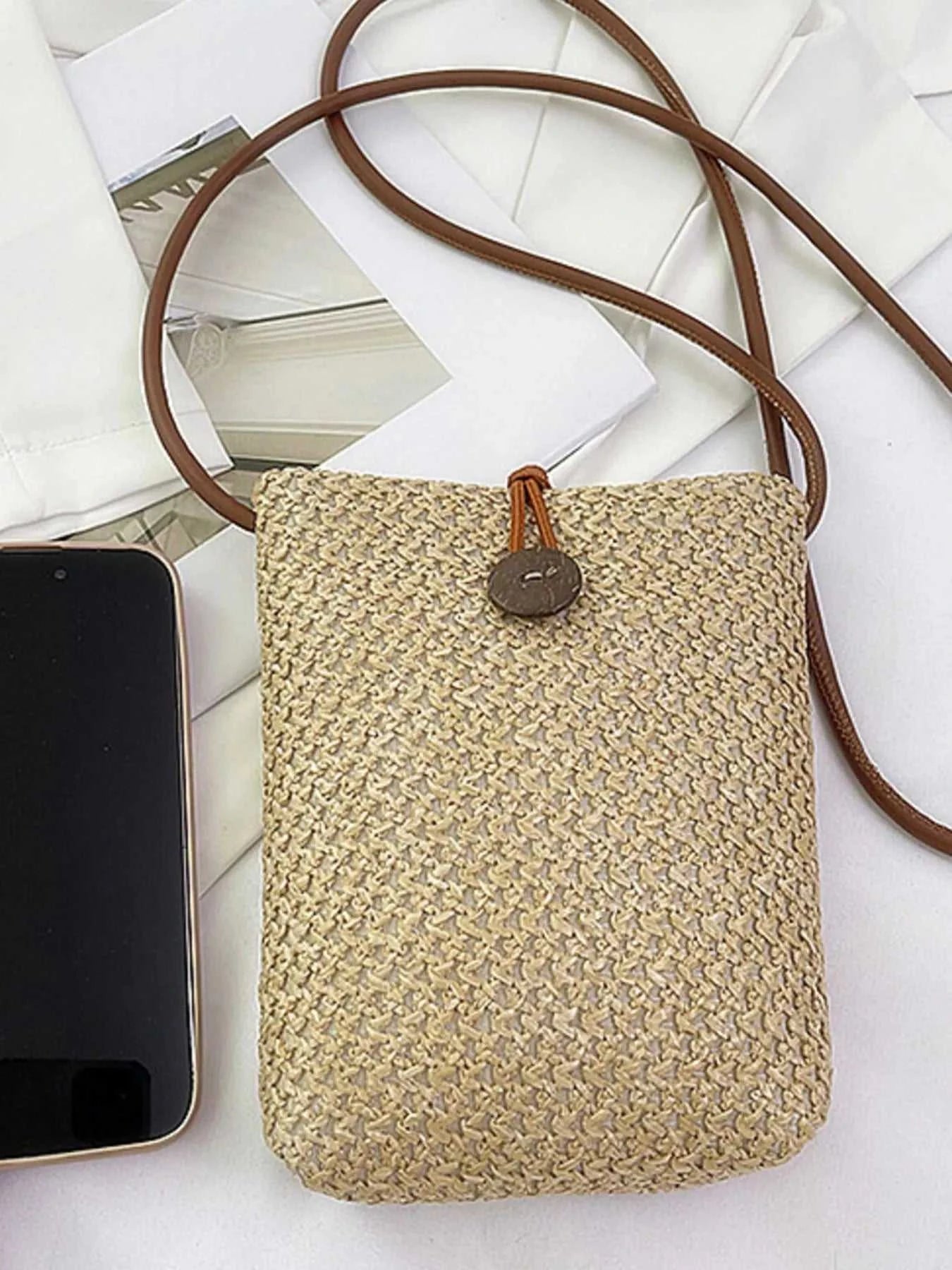 Straw Woven Crossbody Bag