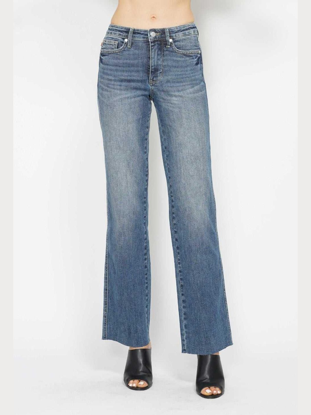 Judy Blue Full Size Tummy Control Straight Jeans -- 