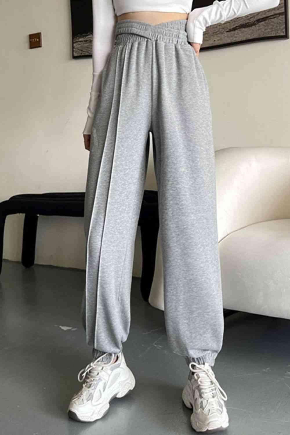 Crisscross Long Sweatpants -- 