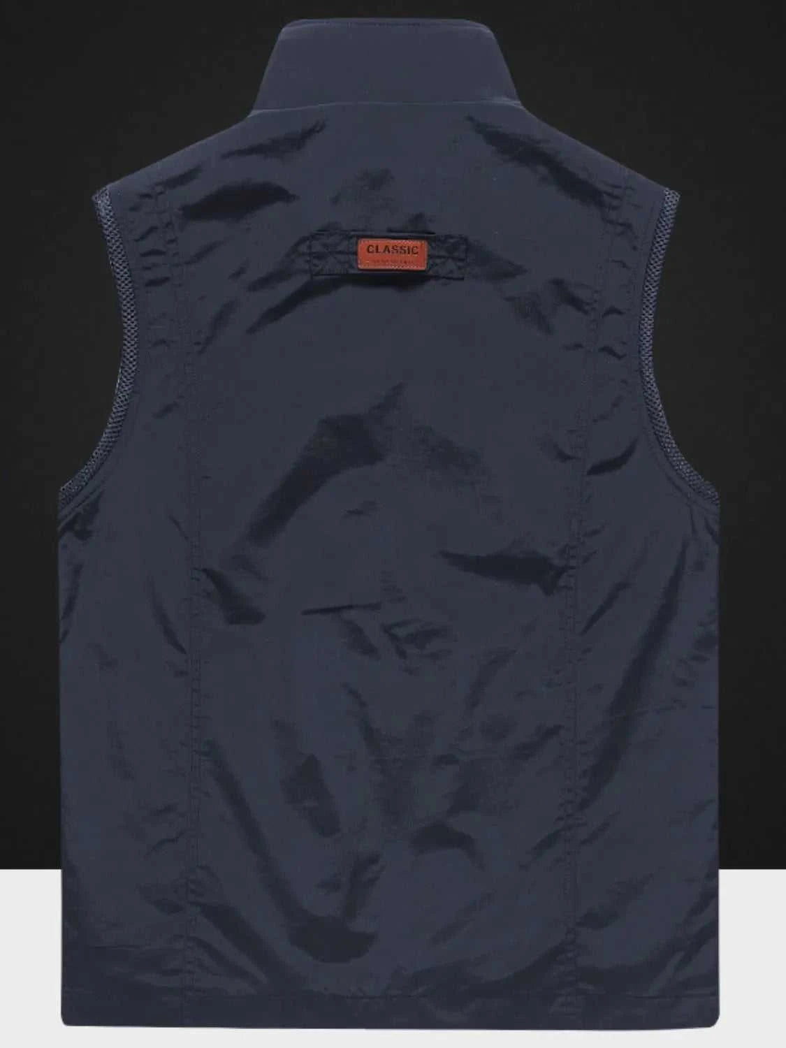 Men's Plus Size Zip Up Vest with Pockets