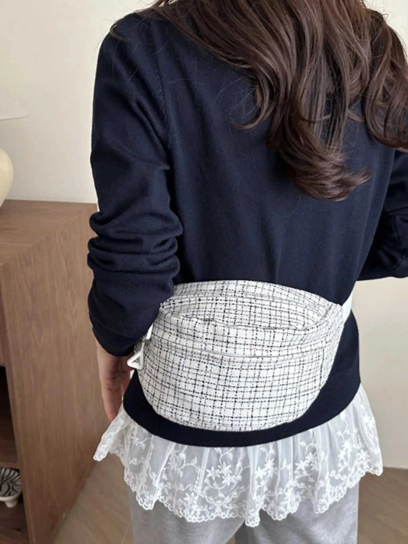 Plaid Pattern Crossbody Bag