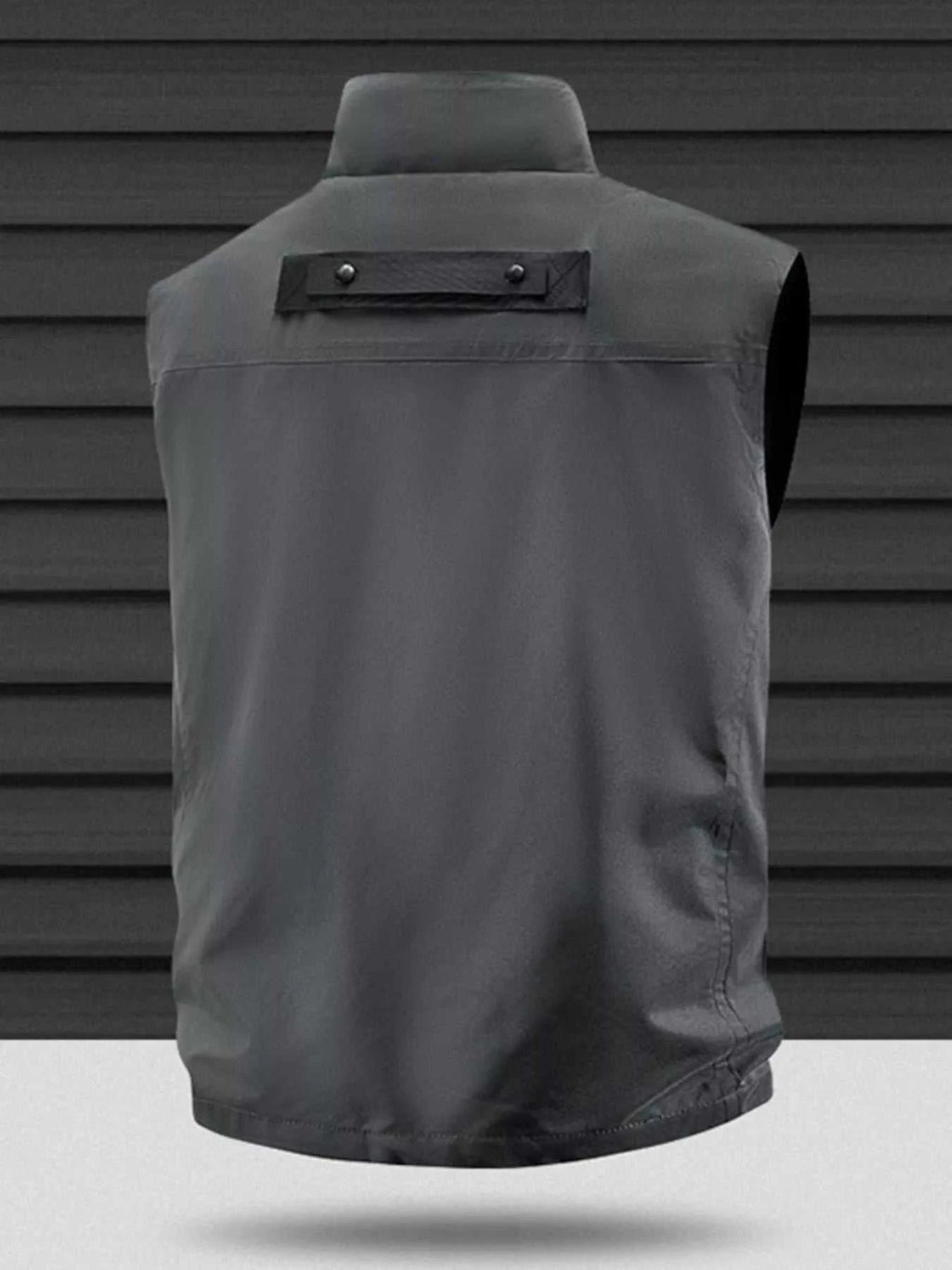 Men's Plus Size Zip Up Vest with Pockets
