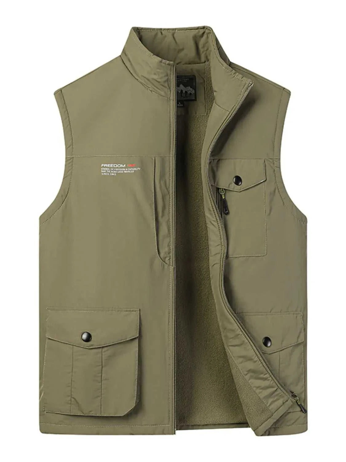 Men's Plus Size Zip Up Vest