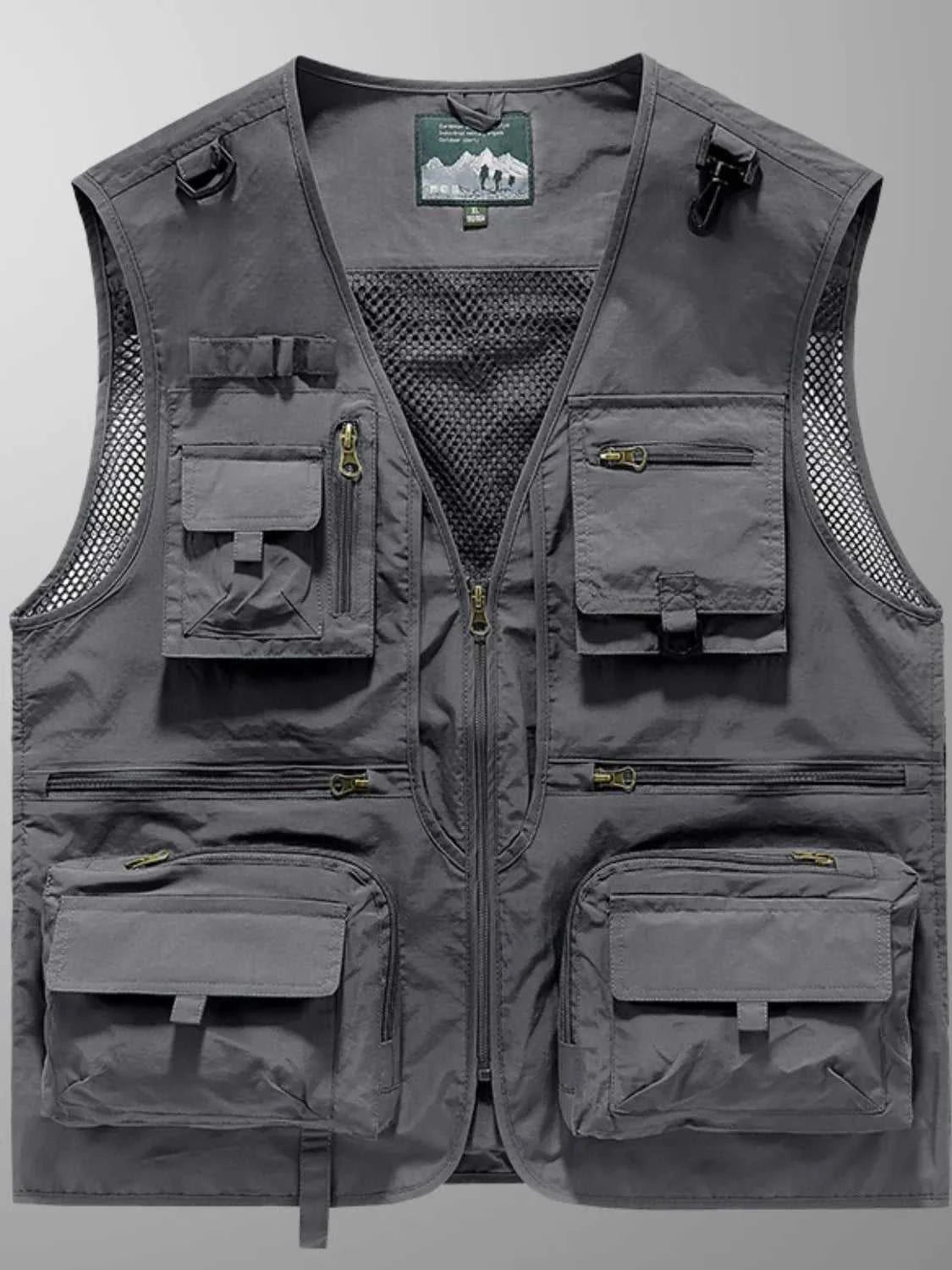 Men's Full Size Zip Up Vest Plus Size