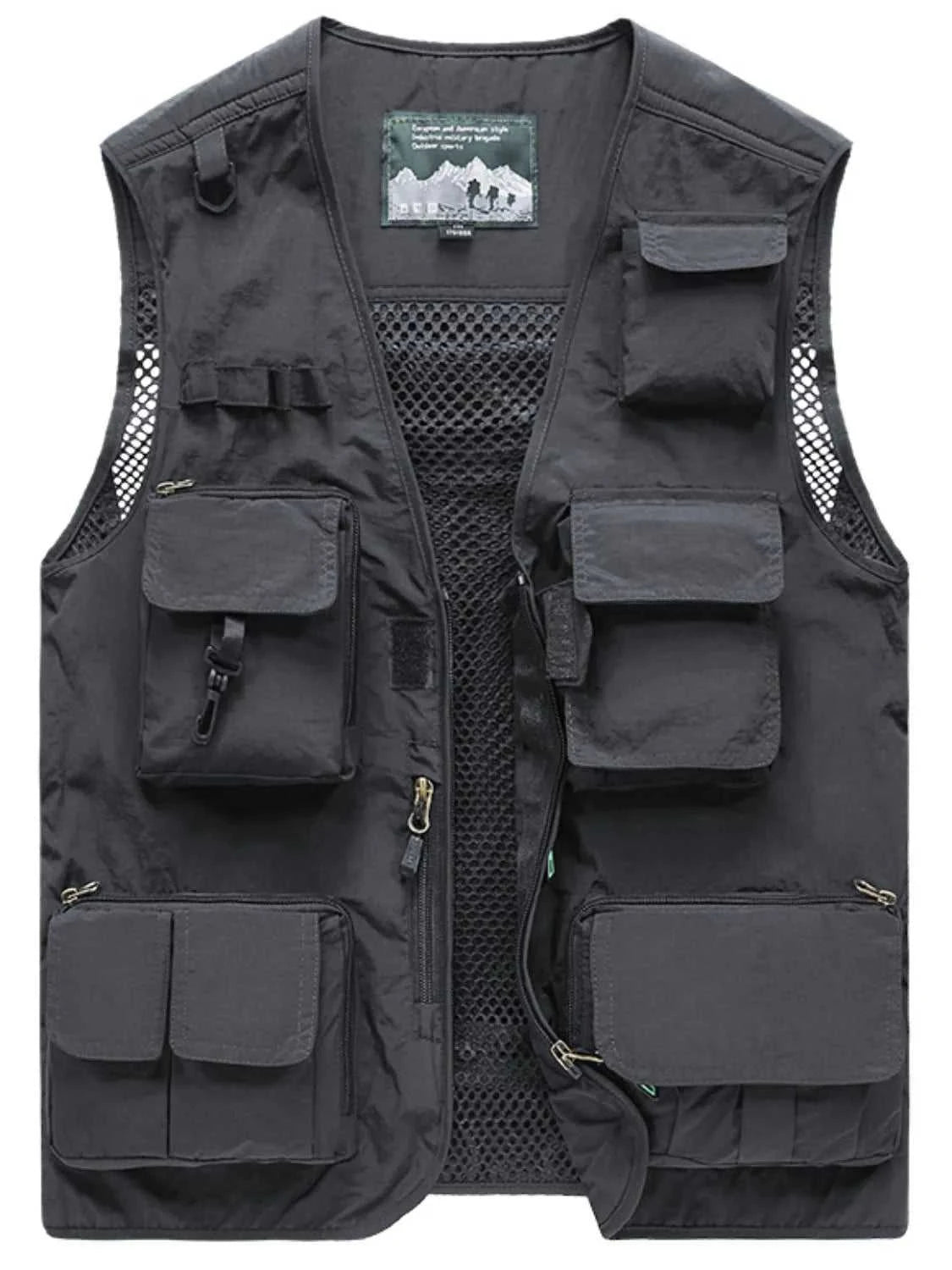 Men's Full Size Zip Up Vest Plus Size