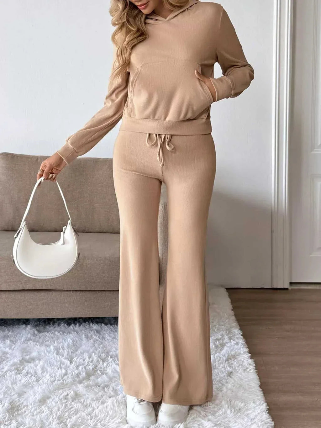 Long Sleeve Hoodie and Pants Set -- 