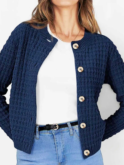 Button-Up Long Sleeve Cardigan