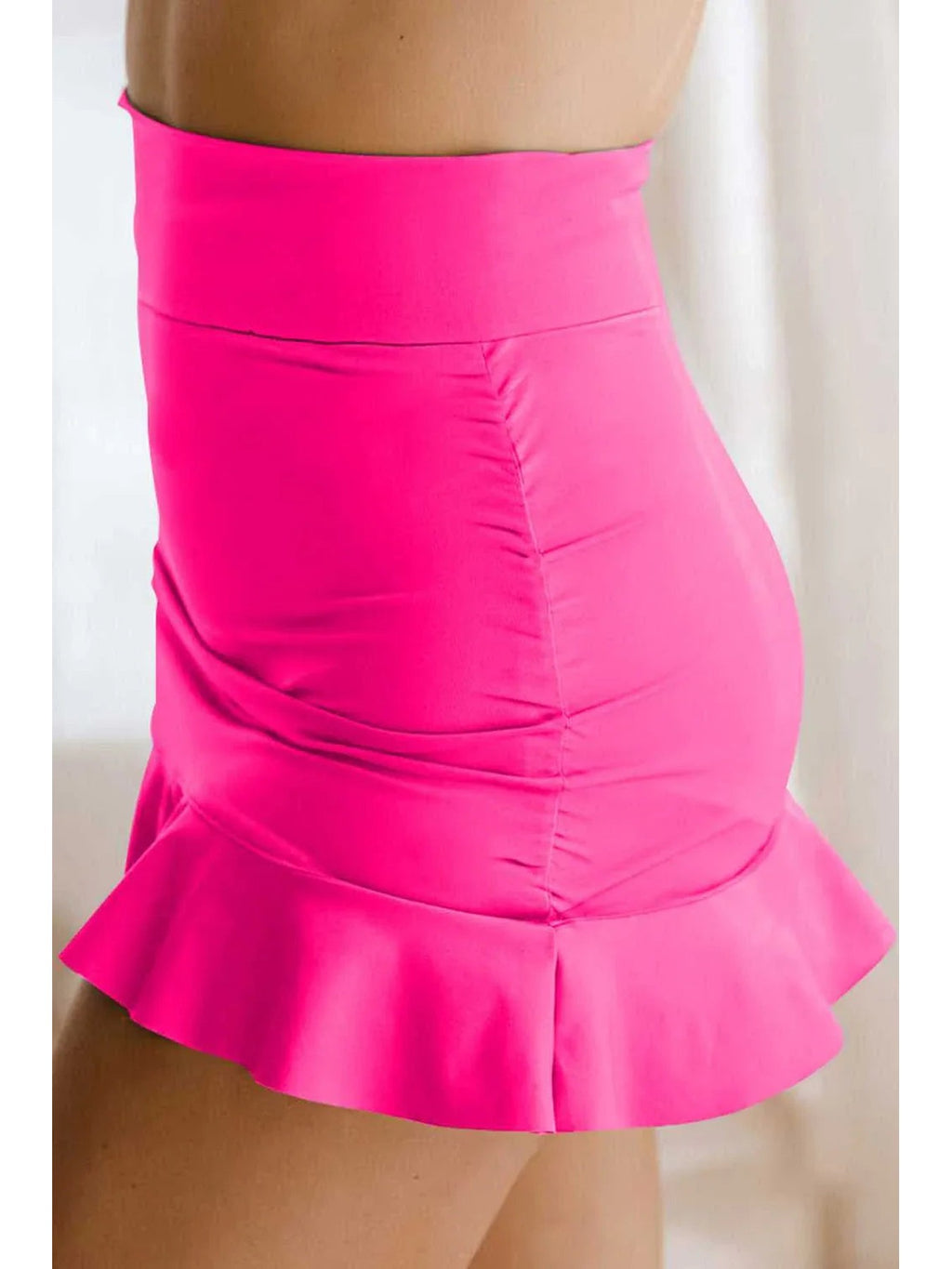Ruffle Hem Swim Skort -- 