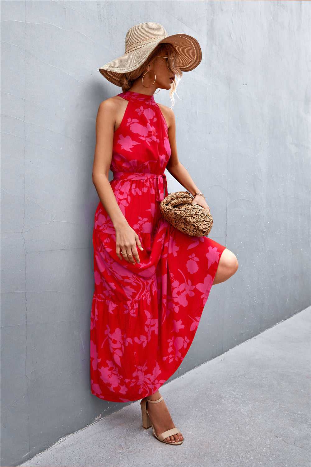 Printed Sleeveless Tie Waist Maxi Dress - product_type from hopeford-streams.myshopify.com