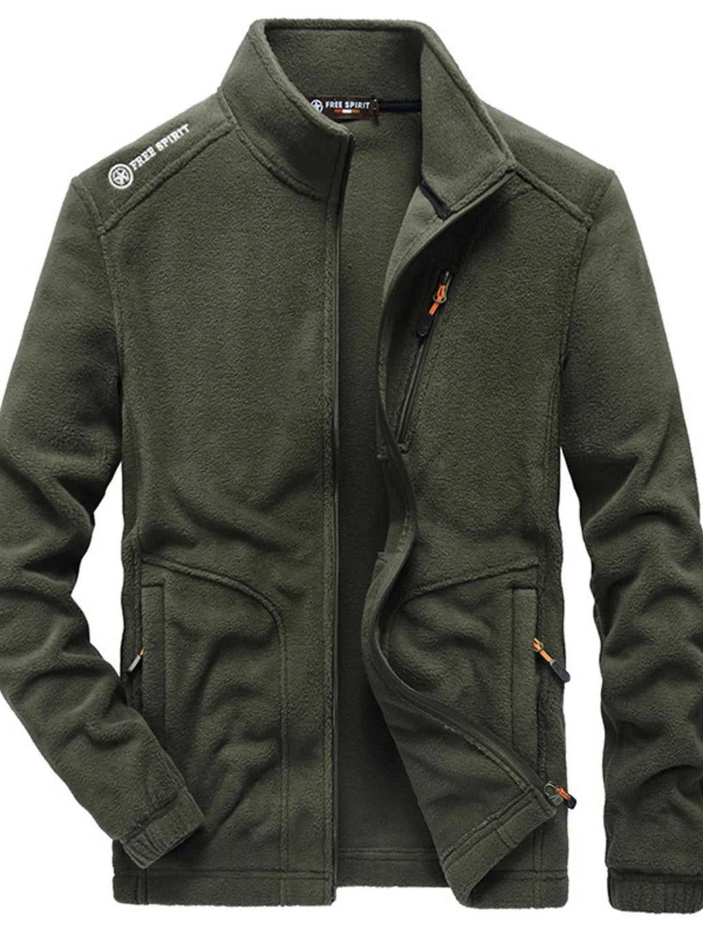 Men's Plus Size Zip Up Tactical Jacket with Pockets
