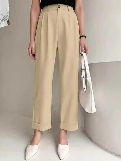 Full Size High Waist Pants -- 
