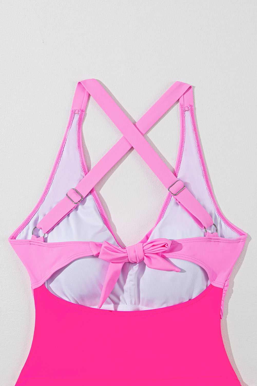 Crisscross V-Neck One-Piece Swimwear -- 