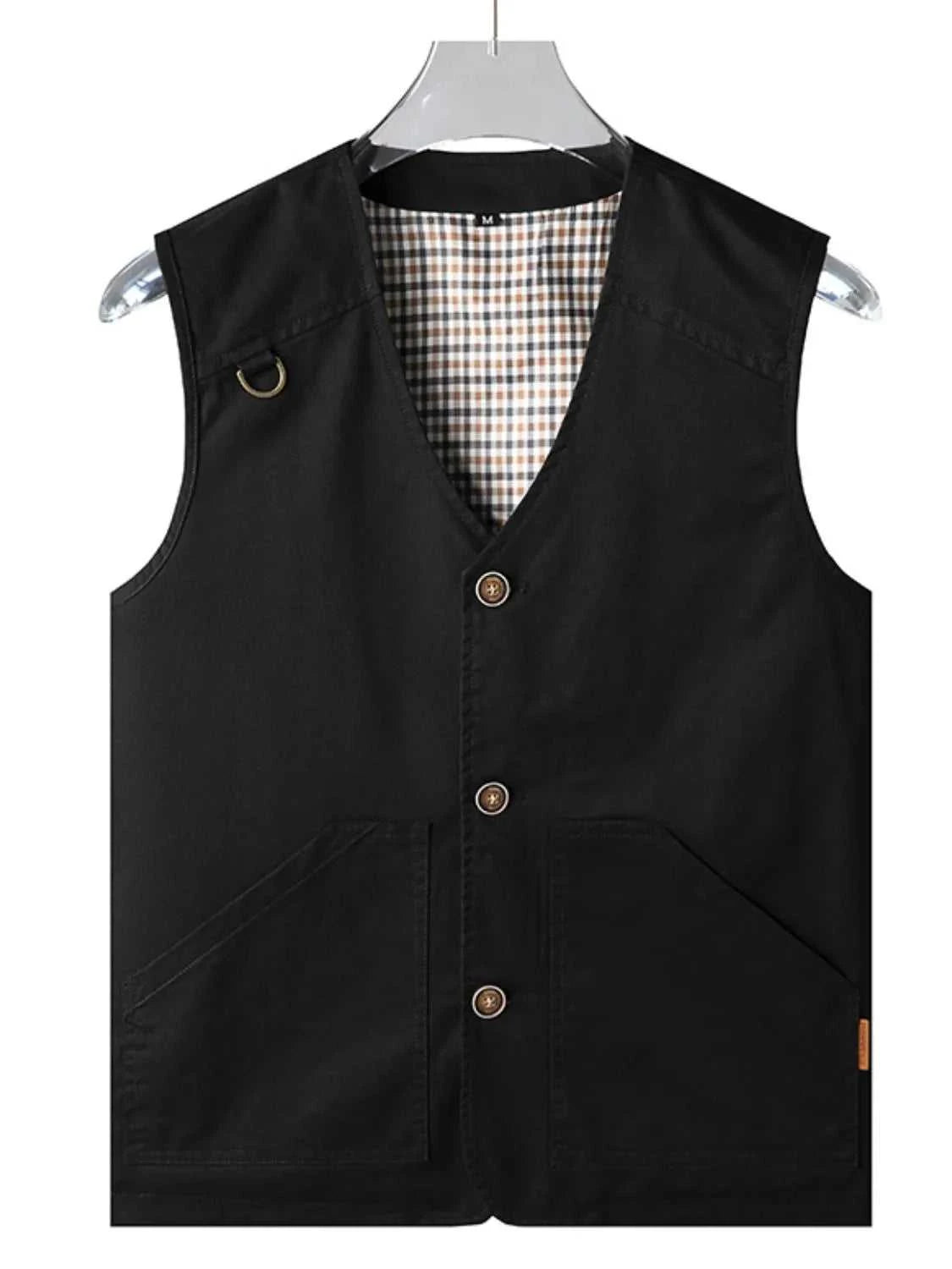 Men's Plus Size Button Up Vest