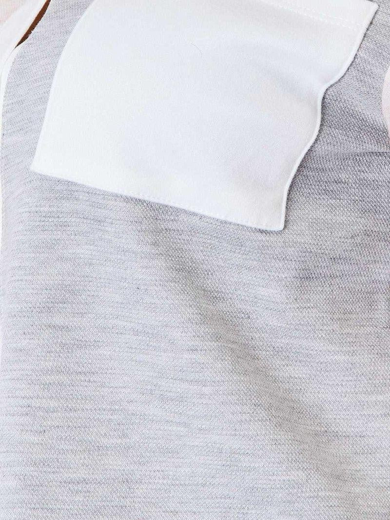 Double Take Color Block Curved Hem Shirt -- 