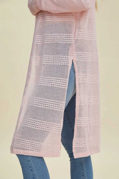 Double Take Full Size Open Front Longline Cardigan - Hopeford Streams