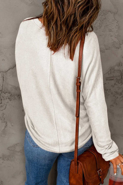 Double Take Full Size Round Neck Long Sleeve T-Shirt - Hopeford Streams