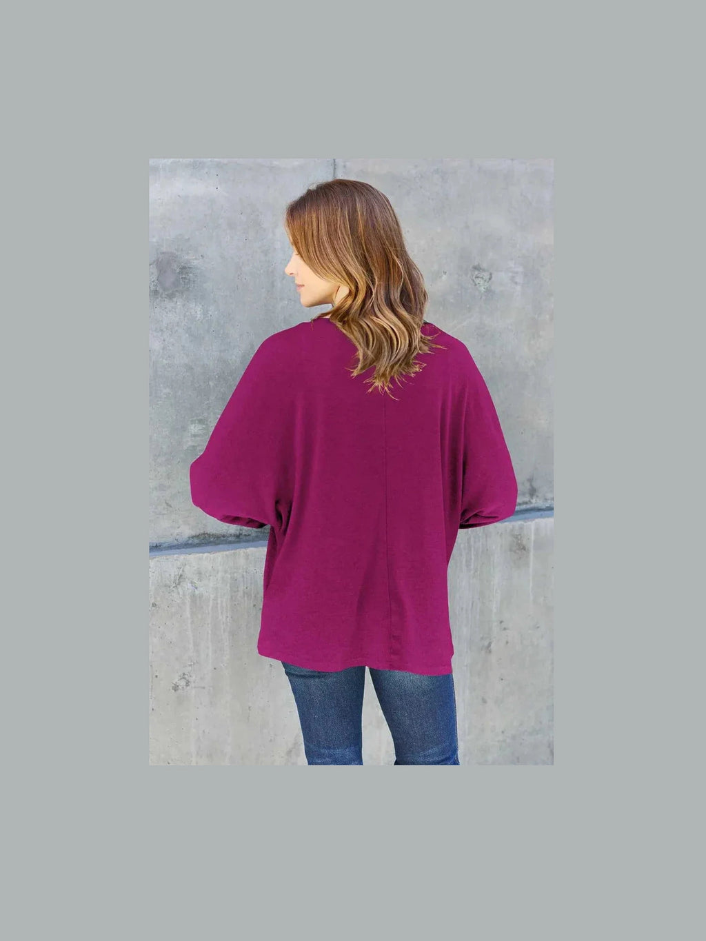 Double Take Full Size Round Neck Long Sleeve T-Shirt -- 