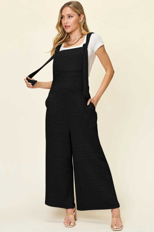 Double Take Full Size Sleeveless Wide Leg Jumpsuit - Hopeford Streams