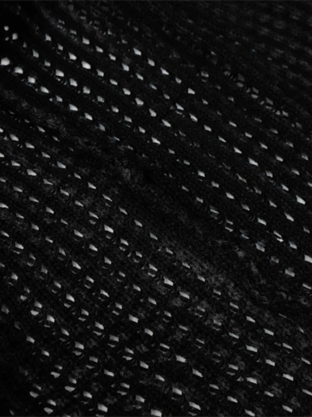Men's Distressed Knit Vest with Frayed Edges