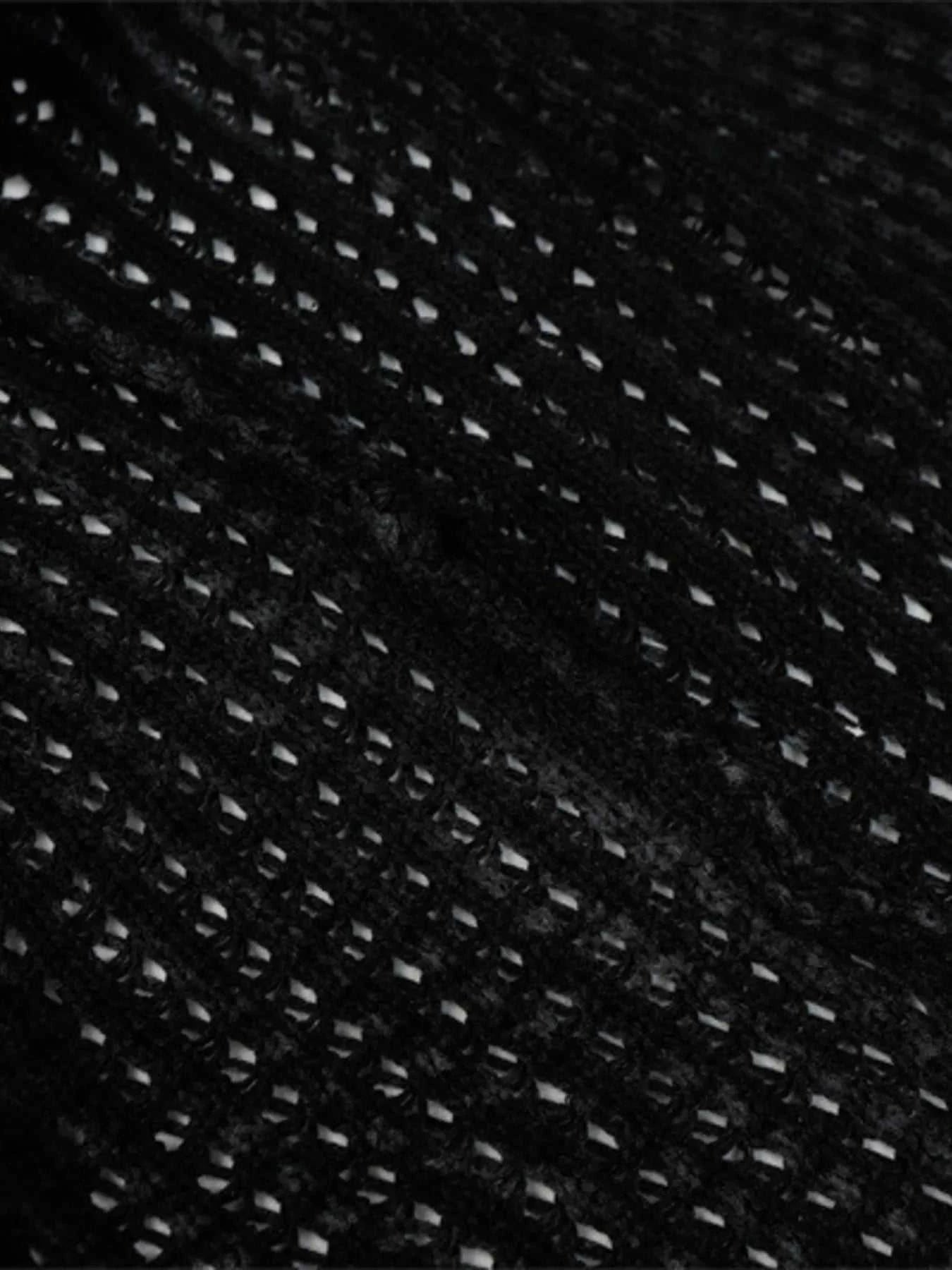 Men's Distressed Knit Vest with Frayed Edges
