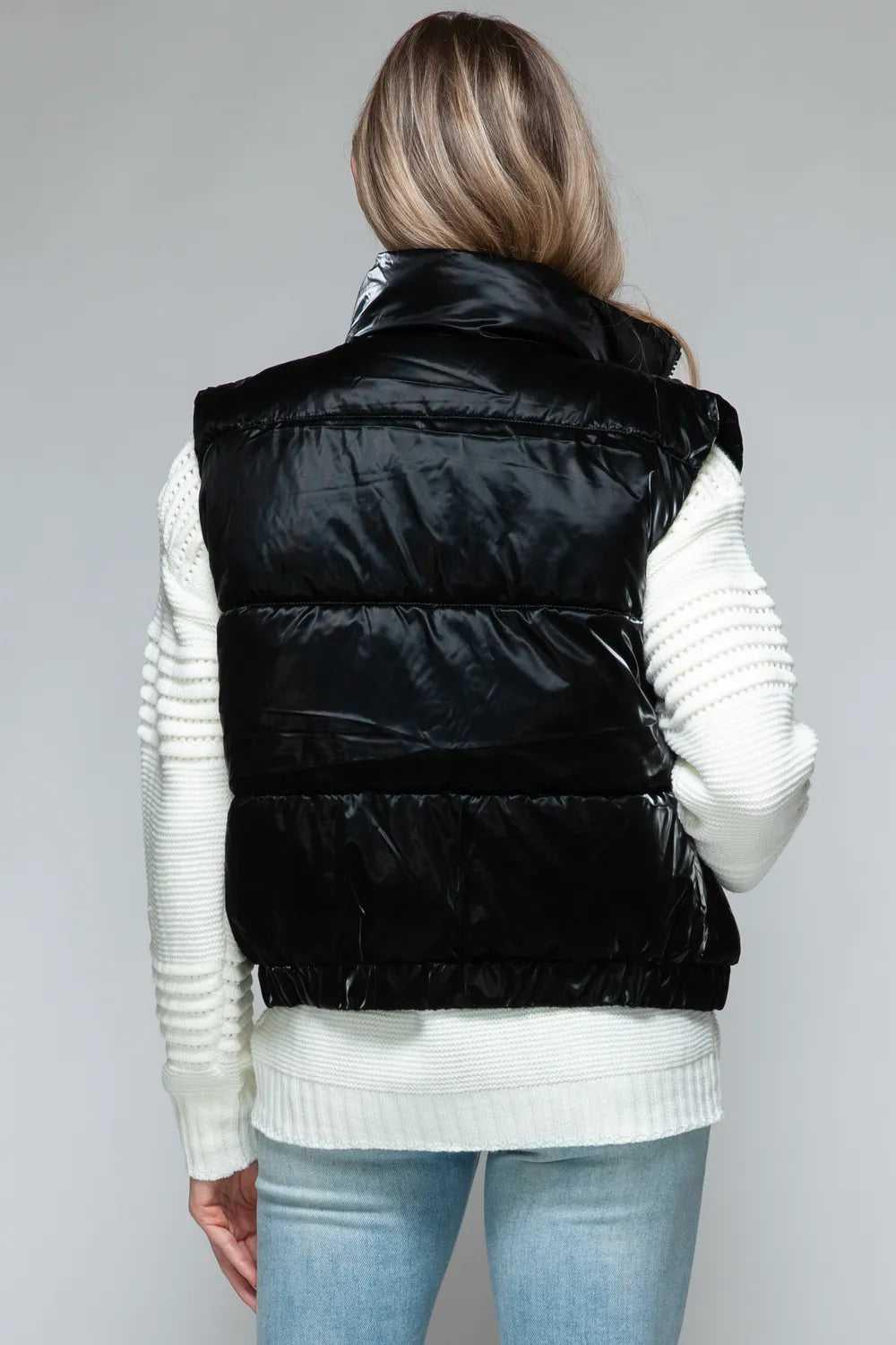 Snobbish Fine Fur Lining Quilted Vest -- 