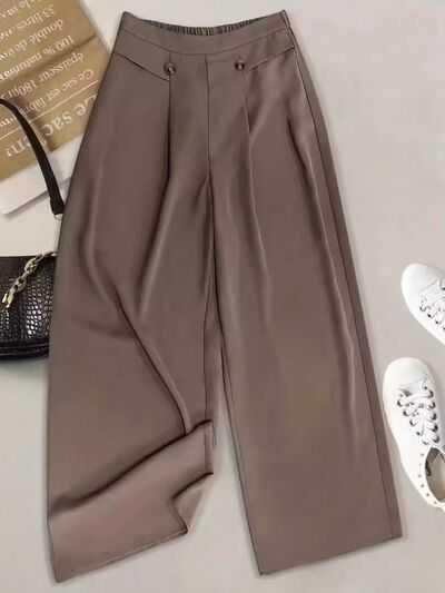 Full Size Wide Leg Pants -- 