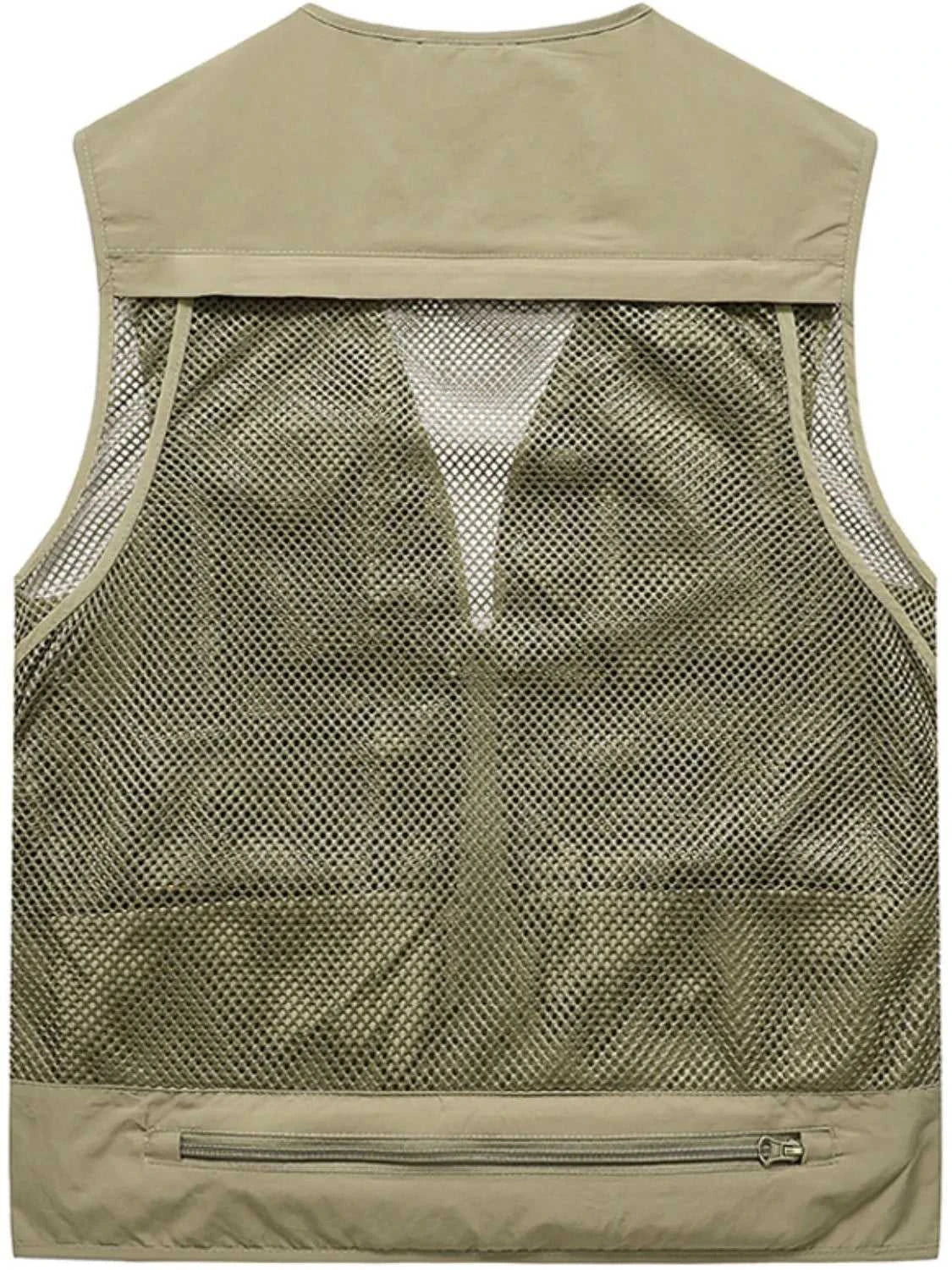 Men's Full Size Zip Up Vest with Pockets Plus Size