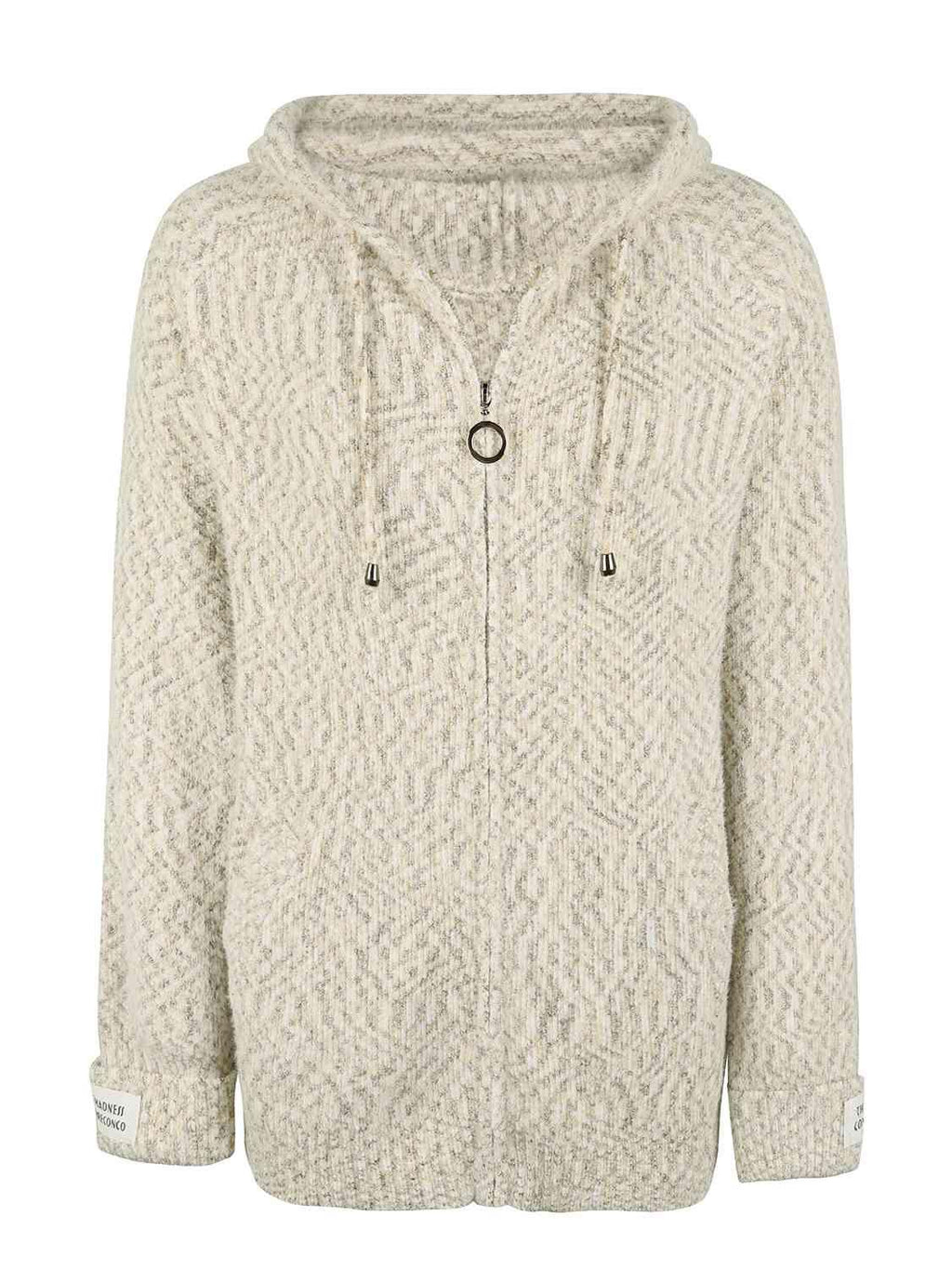 Zip-Up Hooded Sweater -- 