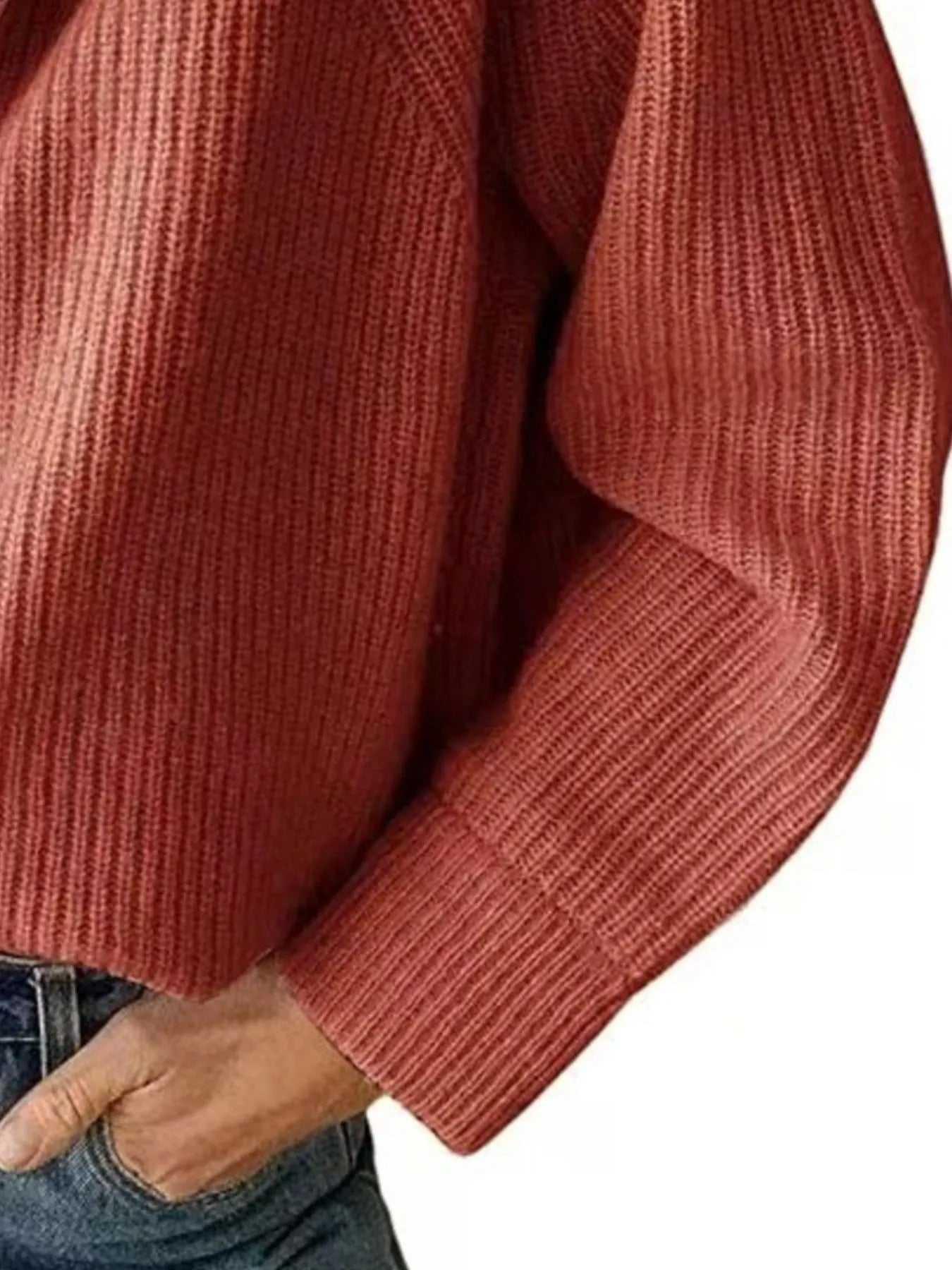 Half-Zip Long Sleeve Sweater -- 