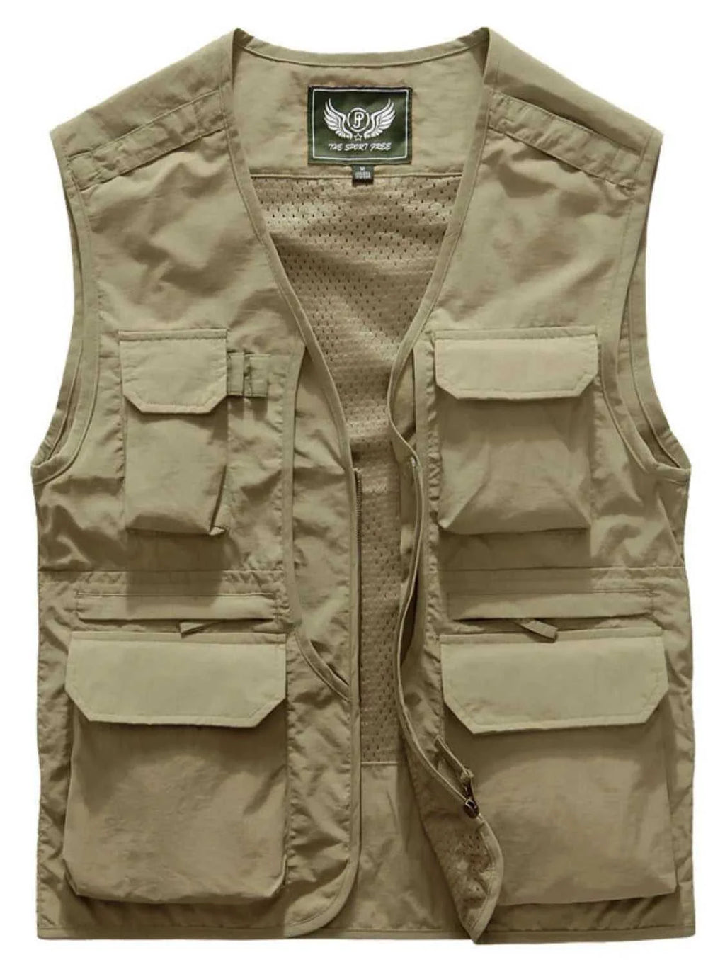 Men's Plus Size Zip Up V-Neck Vest