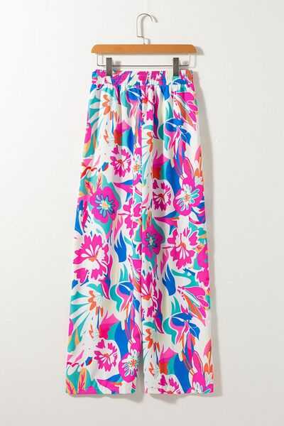 Printed Wide Leg Pants