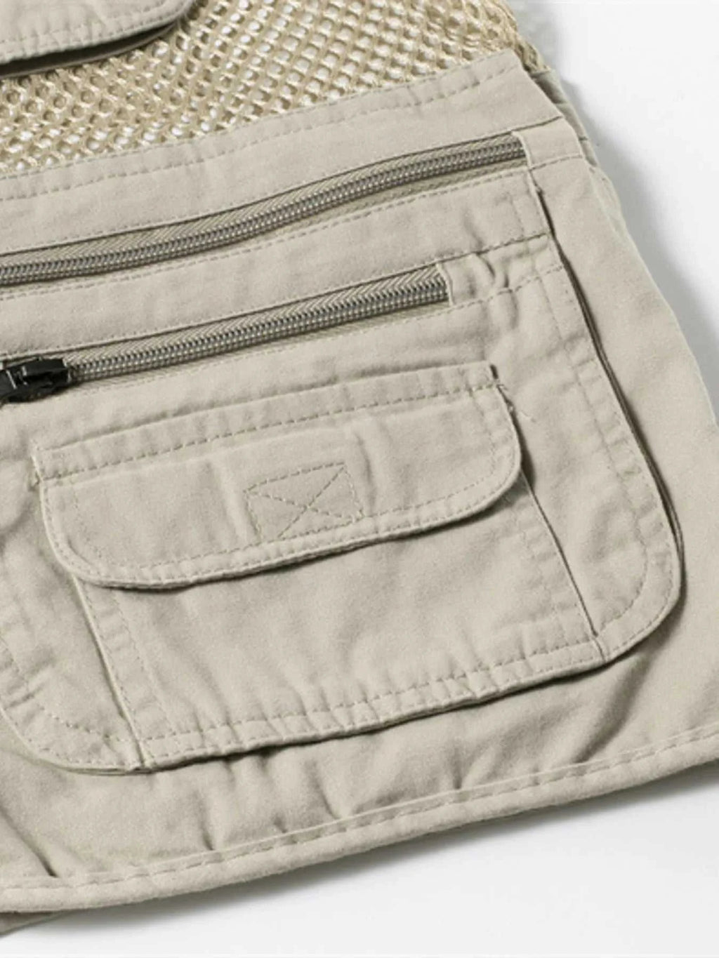Men's Plus Size Zip Up Cargo Vest