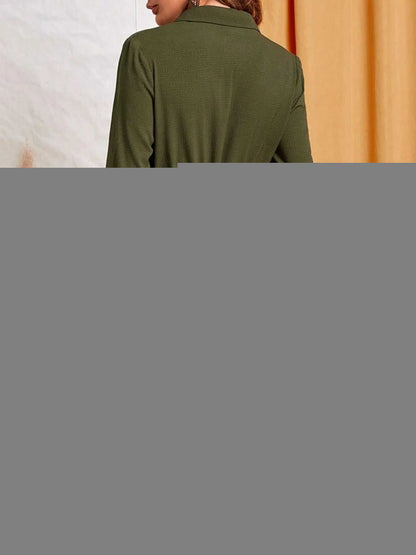 Button-Down Belted Shirt Dress