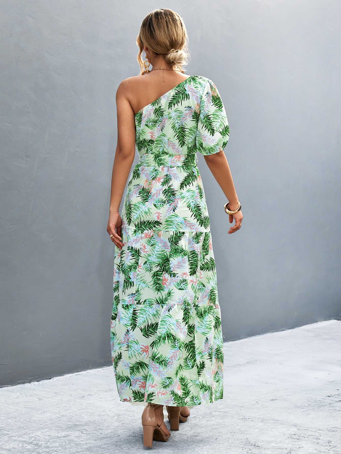 Printed Tie Waist One Shoulder Maxi Dress - product_type from hopeford-streams.myshopify.com