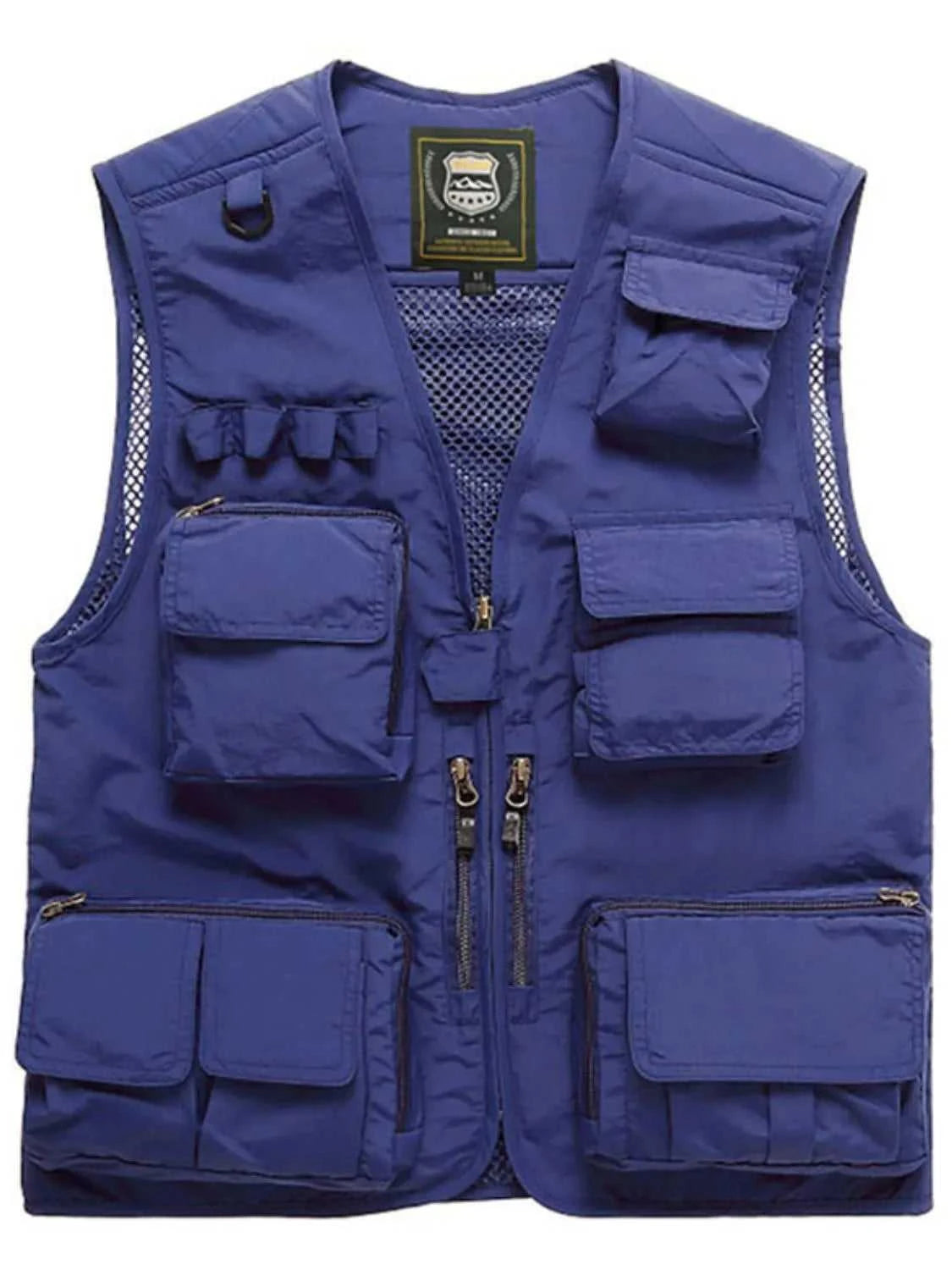 Men's Full Size Mesh Zip Up Vest Plus Size