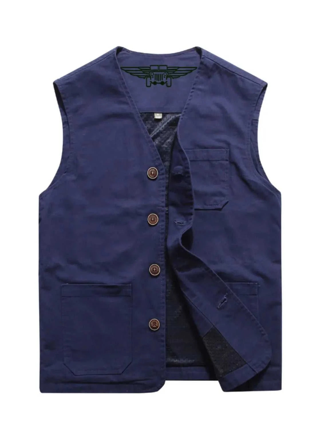 Men's Plus Size Button Up Vest