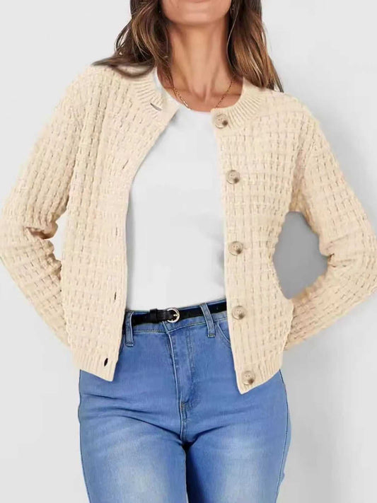 Button-Up Long Sleeve Cardigan