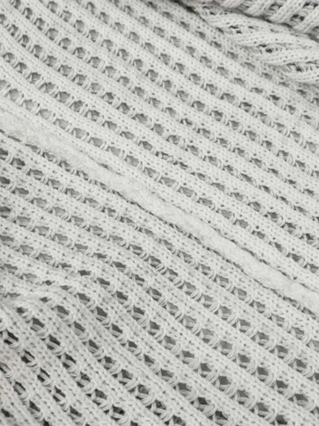 Men's Distressed Knit Vest with Frayed Edges