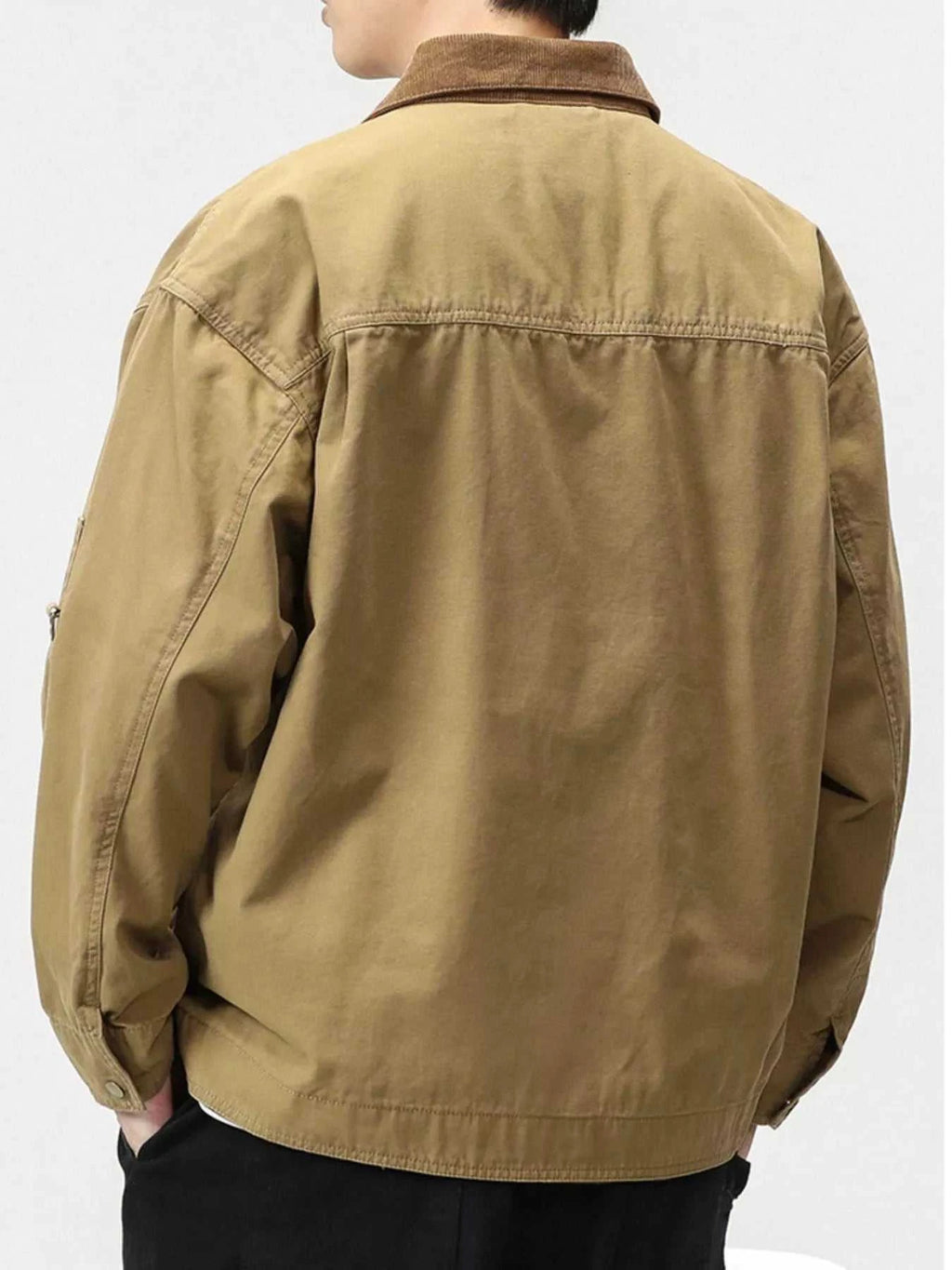 Men's Full Size Zip UP Long Sleeve Jacket Plus Size