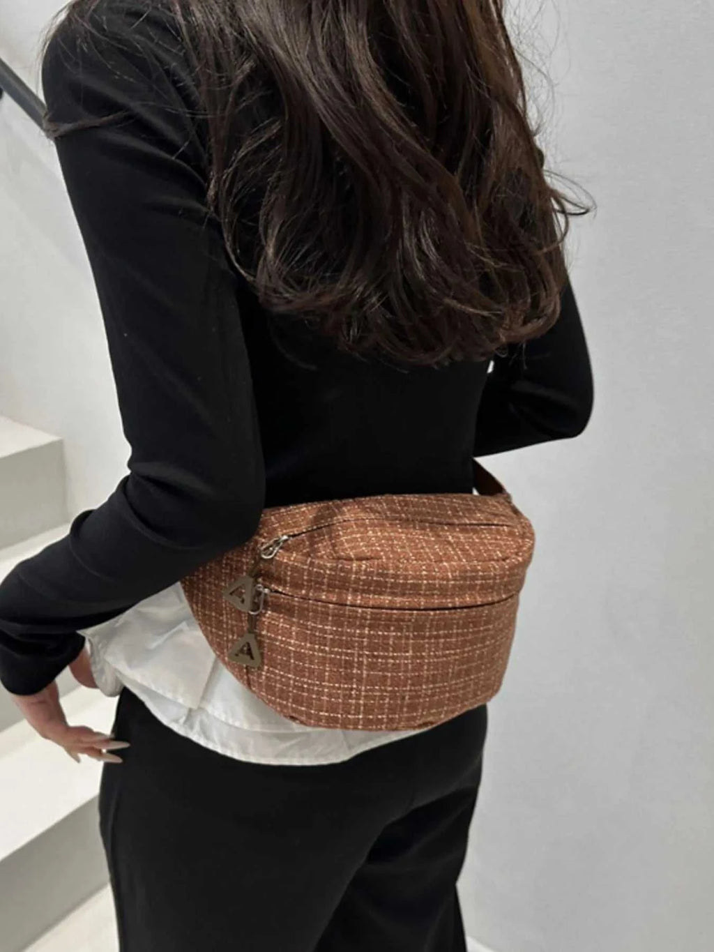 Plaid Pattern Crossbody Bag
