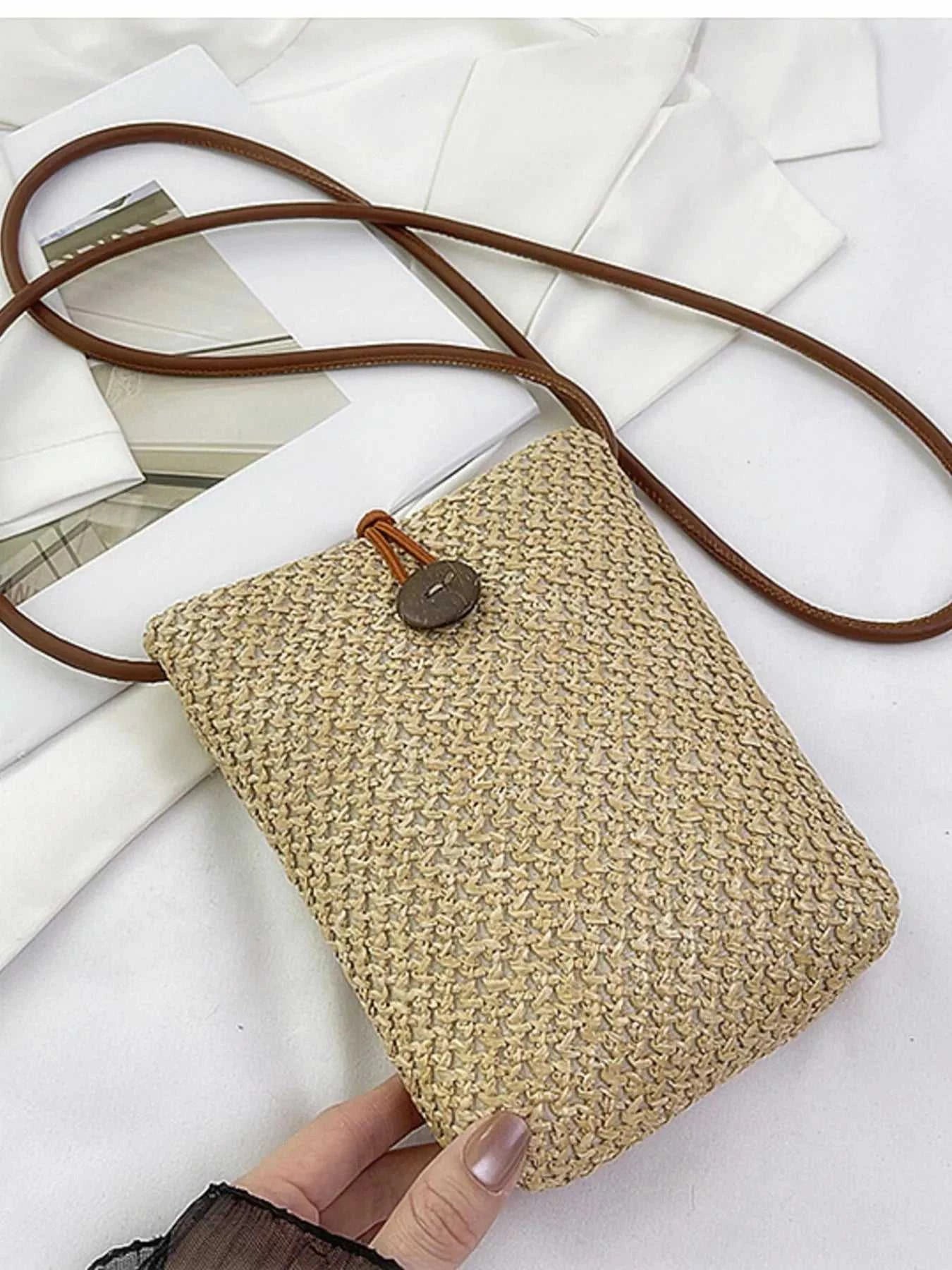 Straw Woven Crossbody Bag